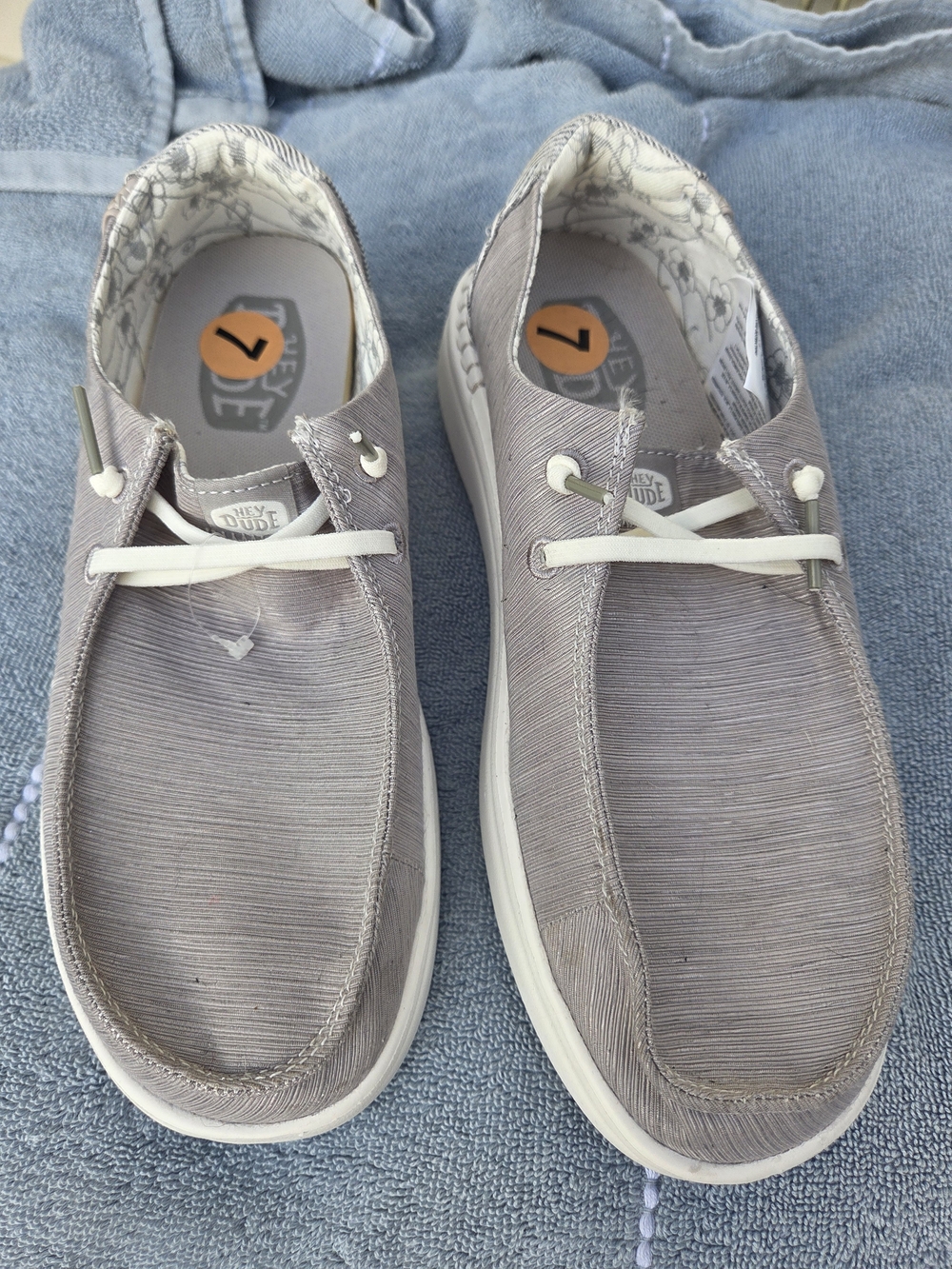 Hey Dude Women’s Slip-On Wendy Shoes in Light Gray